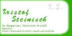 kristof steinisch business card