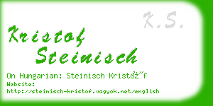 kristof steinisch business card